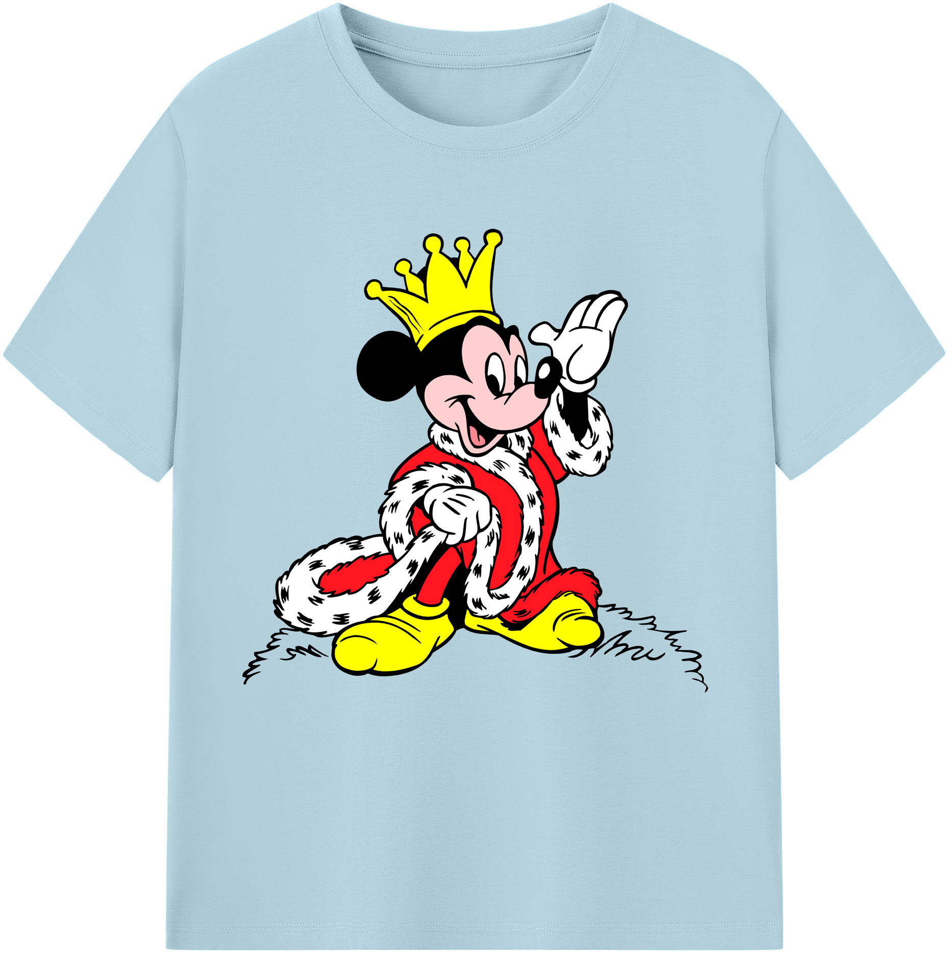（画像用） ミッキーマウス Mickey Mouse 綿100％半袖Tシャツ（フロントプリント）